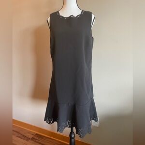 Loft black dress with floral cut out detail.